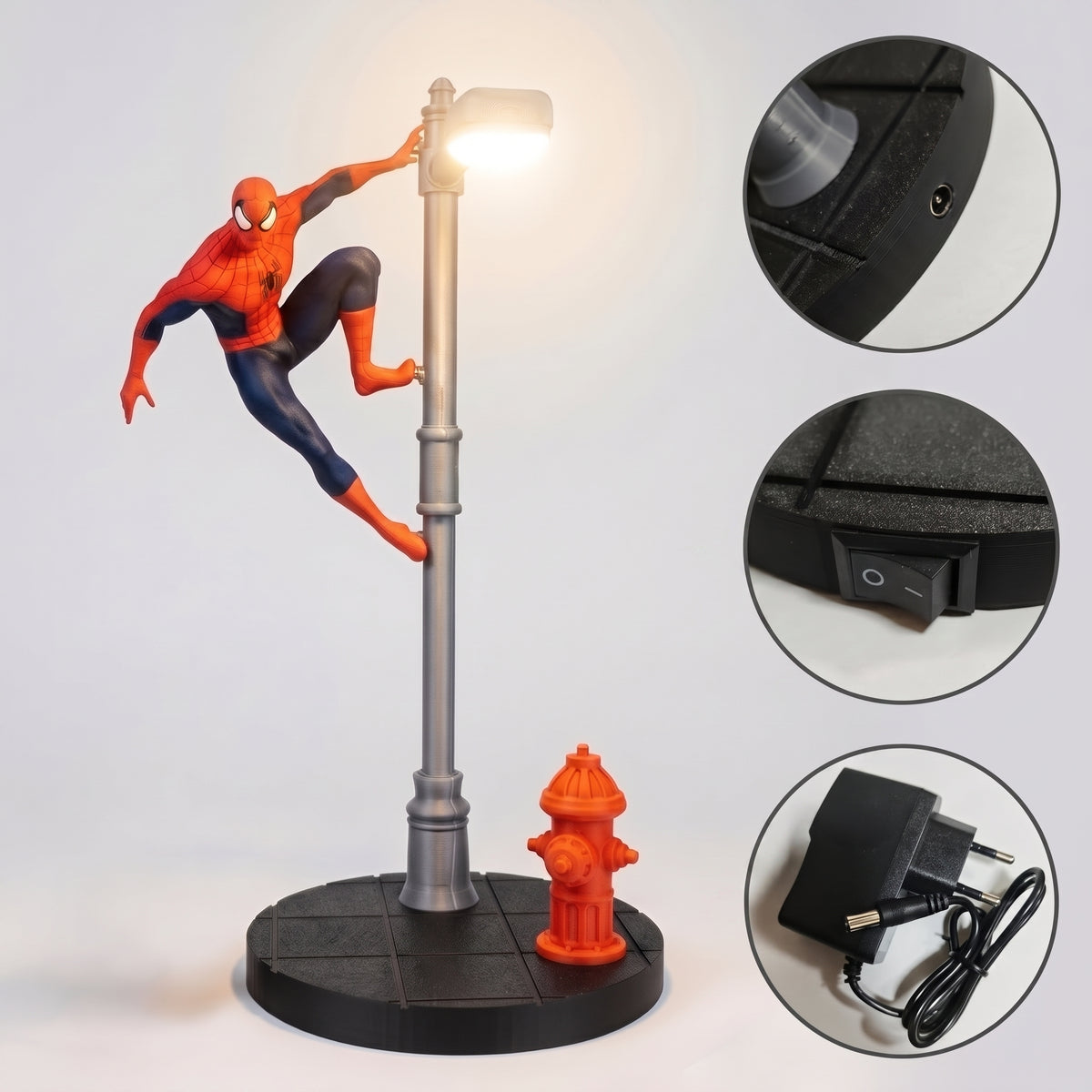 Luminária Homem Aranha 3D